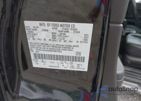 2009 Ford Escape Limited из США, поврежденный, VIN 1FMCU04G29KB87022